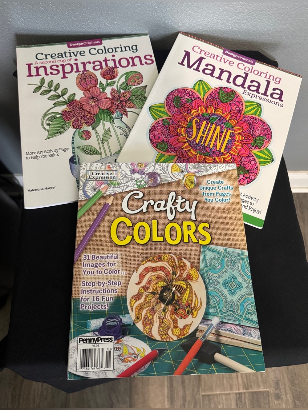 3 Adult Coloring Books